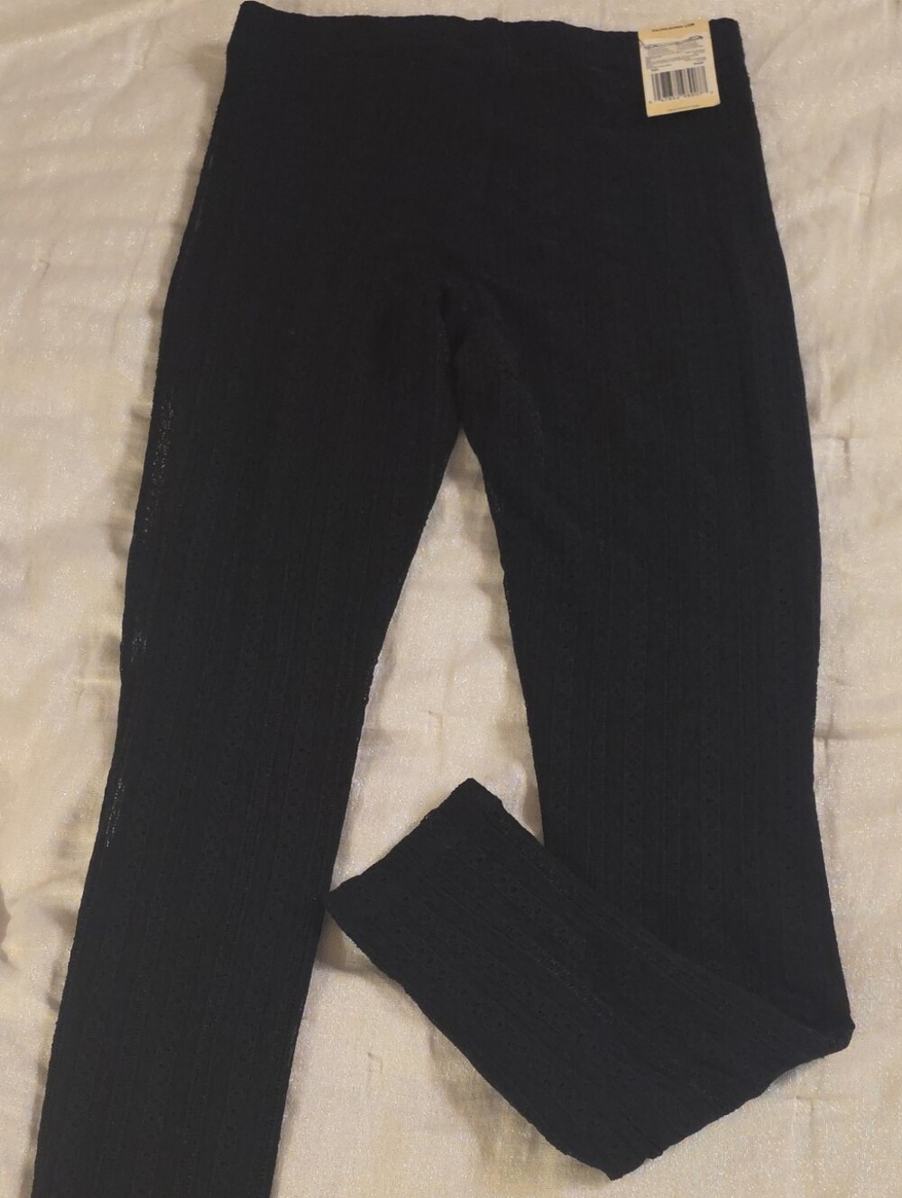 Ralph Lauren Black Ribbed Knit Jeggings - Slim Fit Size 4-6